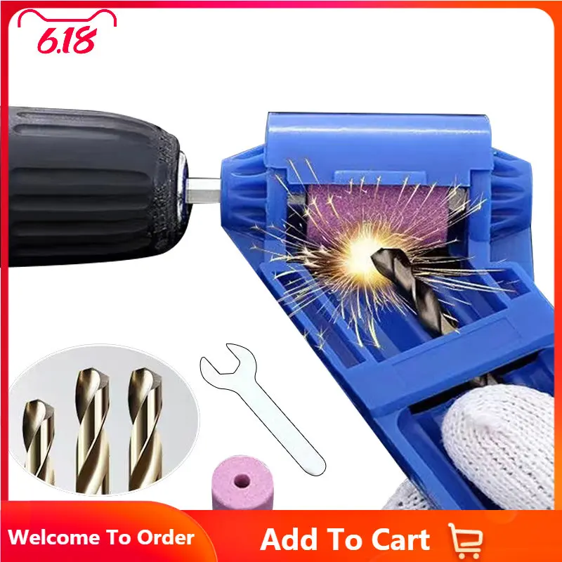 

2.0-12.5mm Portable Drill Bit Sharpener Corundum Grinding Wheel Bit Tool Twist Drill Bit Sharpening Machine For Dremel Accessory