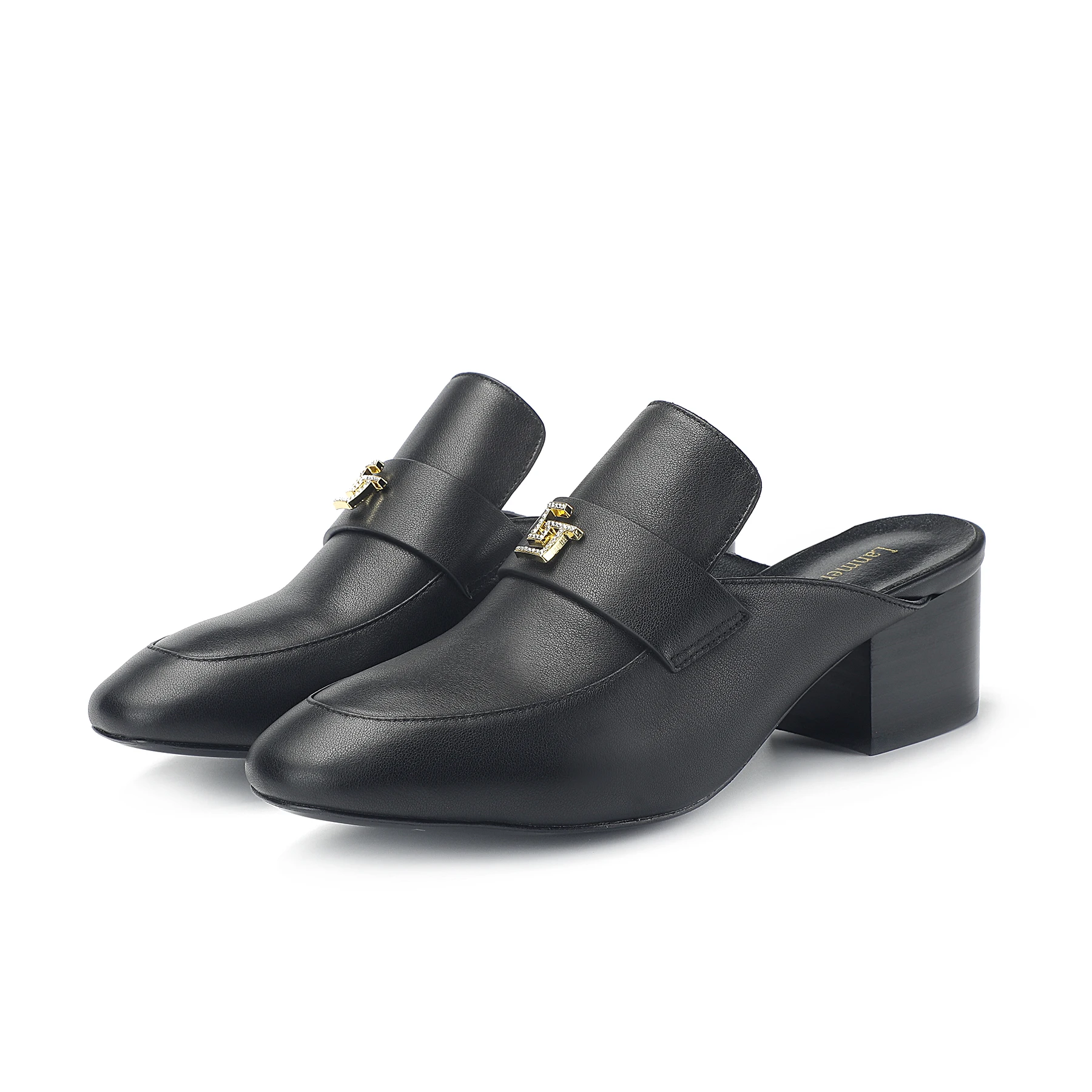 LANMENG Women's Shoes Elegant Women's High Heels Shallow Mouth Lefu Shoes Genuine Leather Solid Color Casual Shoes Size 35-42