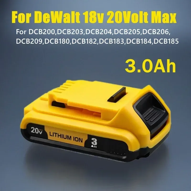 Для DeWalt 18 В/20 В макс. литий-ионный аккумулятор DCB206/DCB205 Электроинструменты - 20 3 Ач