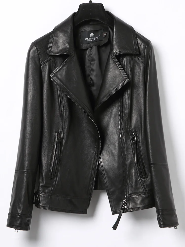 

2023Leather jacket,Genuine Leather Jacket Winter Jacket Women Fox Fur Collar Down Jacket 100% Real Sheepskin Coat Female Bomber