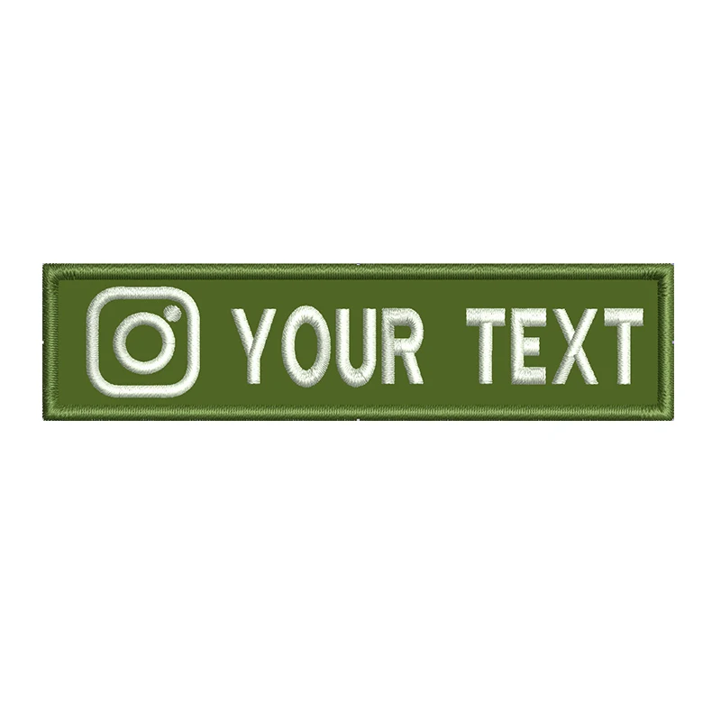 Наклейки с логотипом Instagram, вышитым именем, полосами и знаками на липучке для одежды, шляп, сумок и ремней.