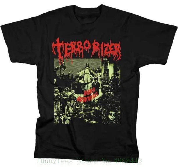 

Terrorizer World Downfall Morbid Angel Napalm Death T Shirt Size Large L Sleeves Boy Cotton Anime T-Shirt