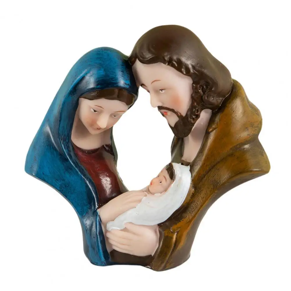 Скульптура святой семьи статуя рождественской из смолы Иосиф Мария Иисус