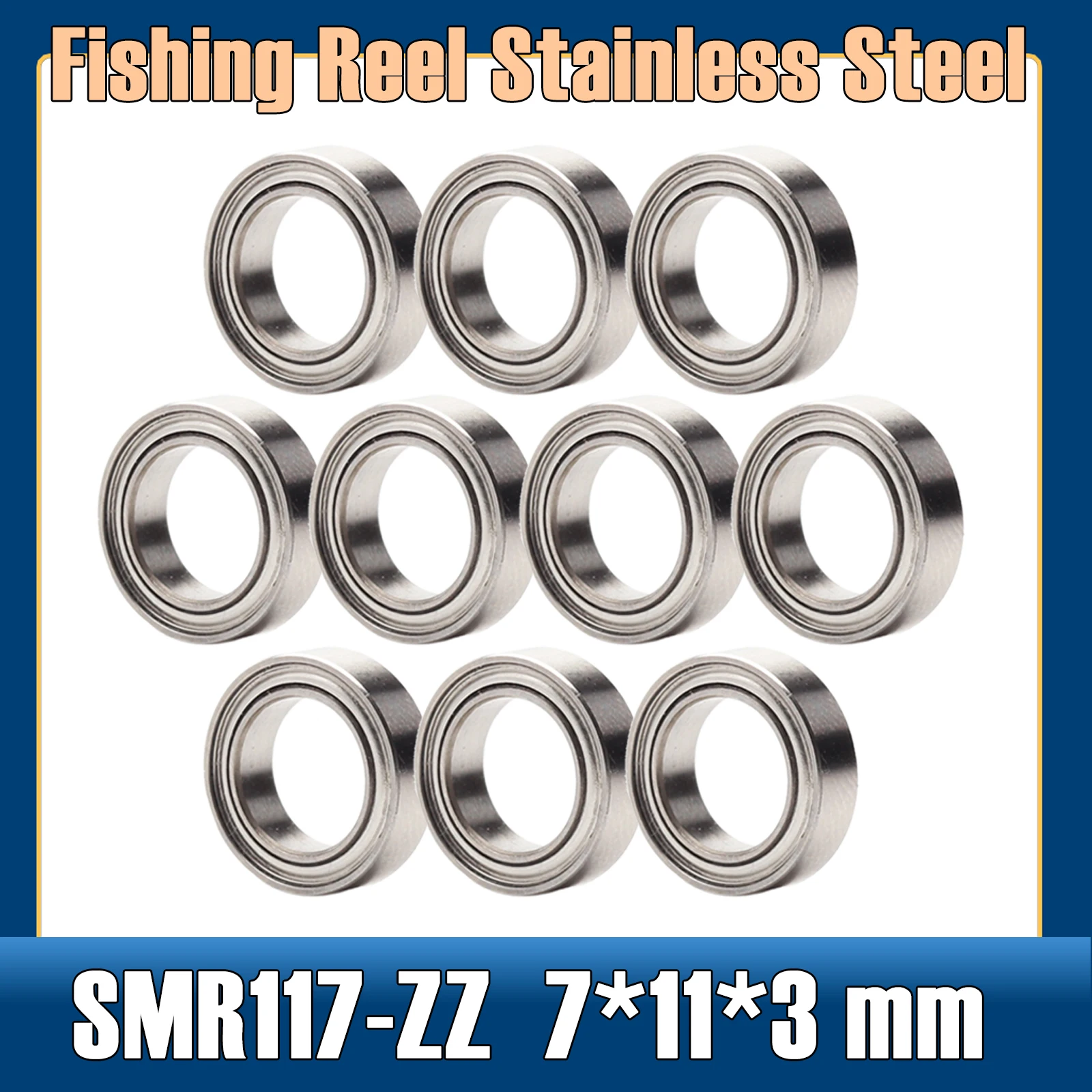 

SMR117ZZ Bearing 7*11*3 mm ( 10 PCS ) Stainless Steel Ball Bearings Shielded SMR117Z SMR117 Z ZZ