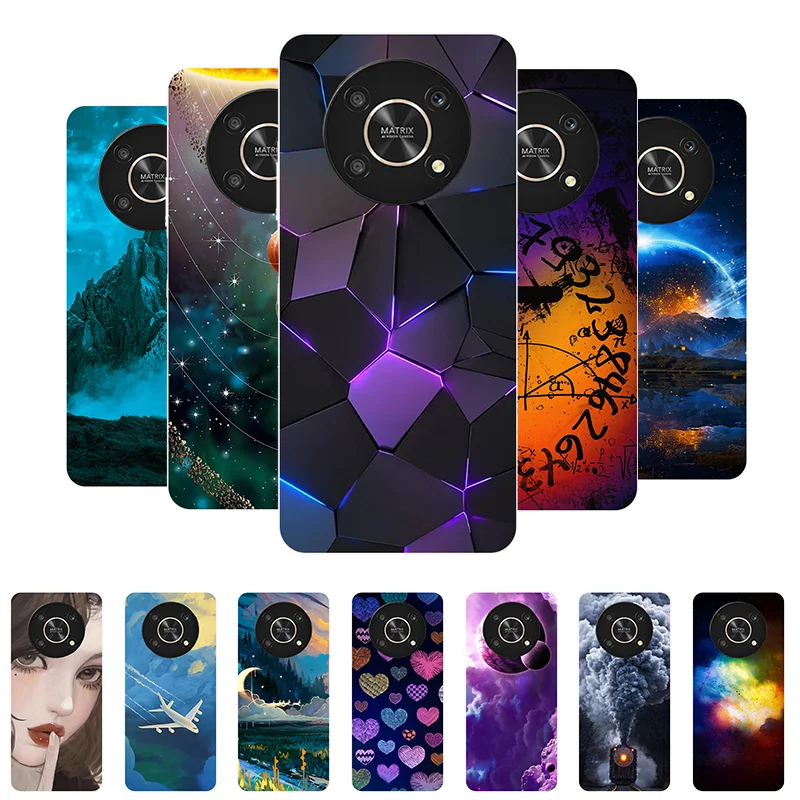 

For Honor X9 5G Case Soft Silicone Fundas Phone Case For Huawei Honor X9 5G Case ANY-NX1 Cute Painted Cover HonorX9 X 9 5G