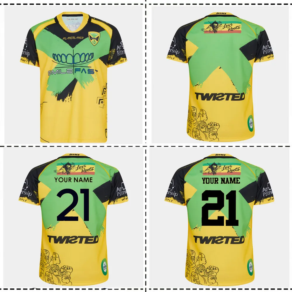 

2021 Jamaica Home Rugby Jersey Shirt 2021/22 JAMAICA HOME RUGBY TRAINING JERSEY size S---5XL