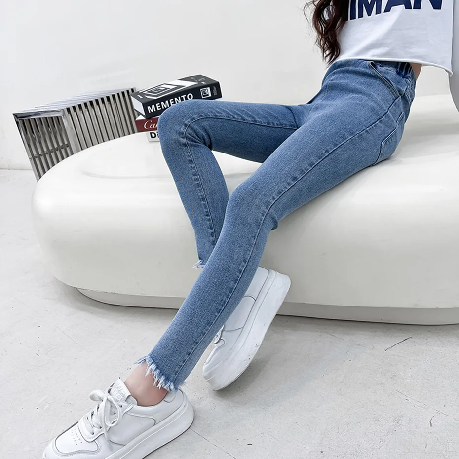 Джинсы детские однотонные облегающие на возраст 6 8 10 12 14 |