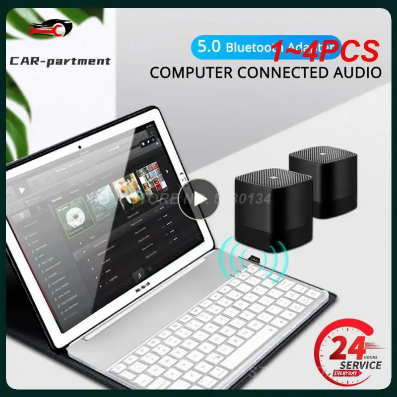 1~4PCS Car USB Bluetooth 5.0 Adapter Transmitter Bluetooth Audio Receiver Wireless USB Adapter Expansion Auto Electronics