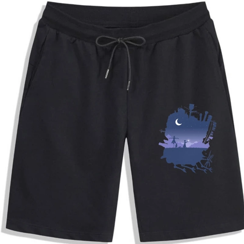 

Howls Moving Castle studio ghibli anime cute movie Harajuku Graphic Shorts Short Sleeve Graphic Shorts for men Cotton Shorts