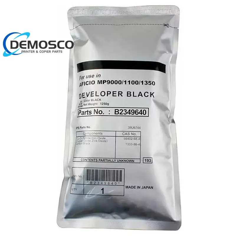 

Black Developer Genuine B2349640 for Ricoh Aficio MP 1100 1350 9000 Pro 1356EX 1357EX 906EX 907EX 1106EX 1107EX Copier Developer