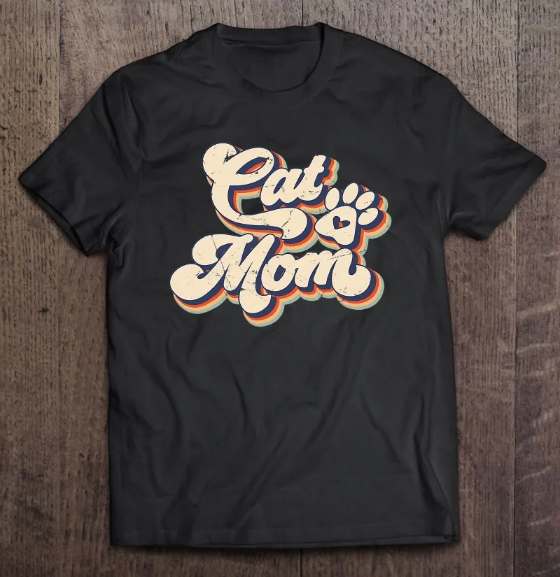 

Футболка для мужчин и женщин, забавная ретро-футболка на День Матери с кошкой, гранж аниме, хлопковая, для мужчин