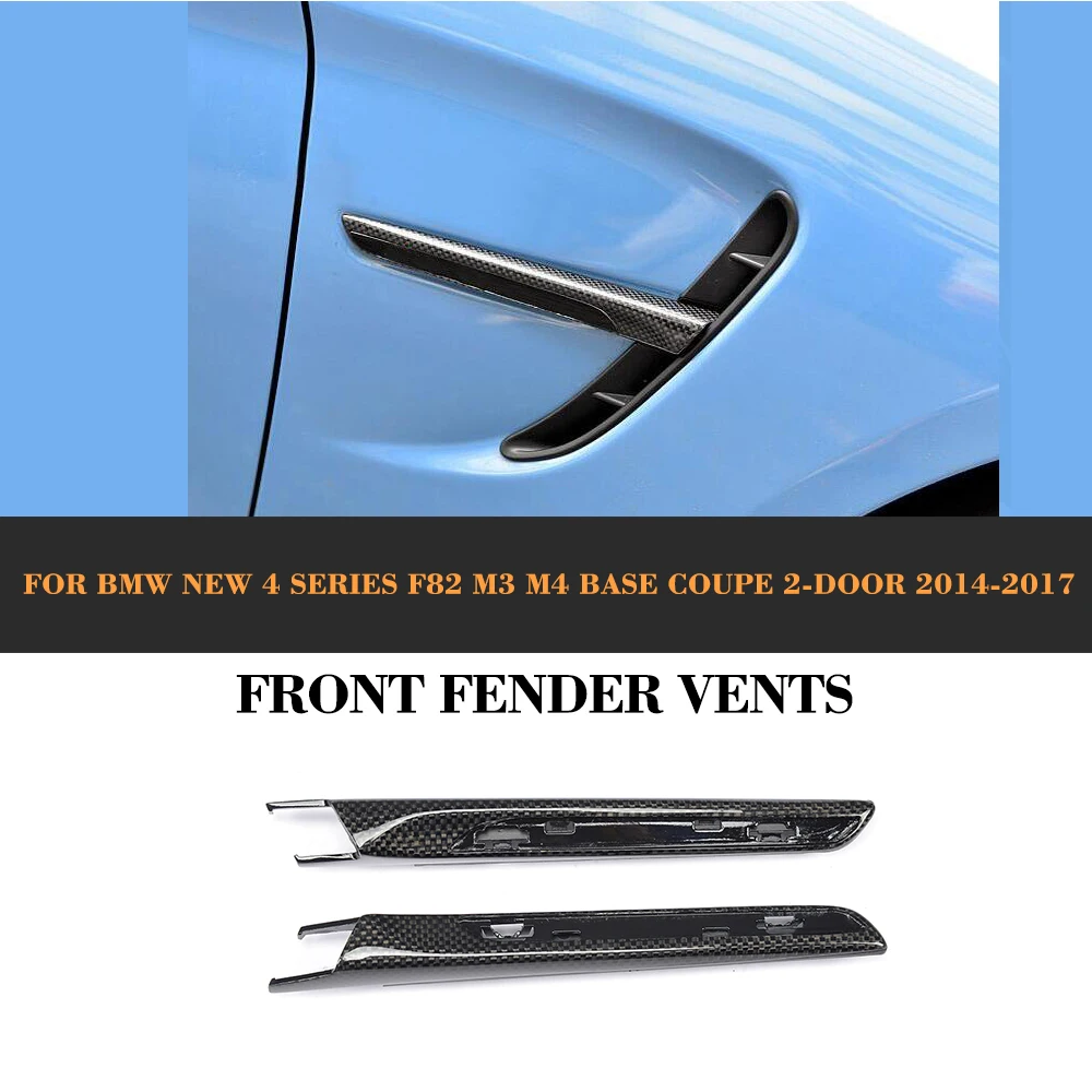 

Сменные боковые вентиляционные отверстия для крыла, декоративные наклейки на воздухозаборник для BMW F82 F83 M4 F80 M3 14-17 ABS и углеродное волокно