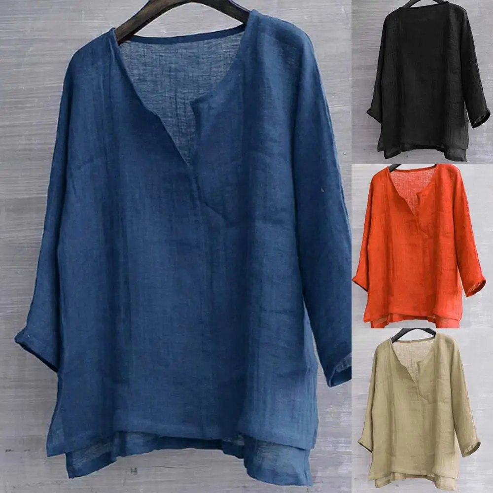 

S-5XL!New Linen Shirt Men Brief Breathable Comfy Solid Color Long Sleeve Loose Harajuku Casual Blouse Hawaiian Shirts