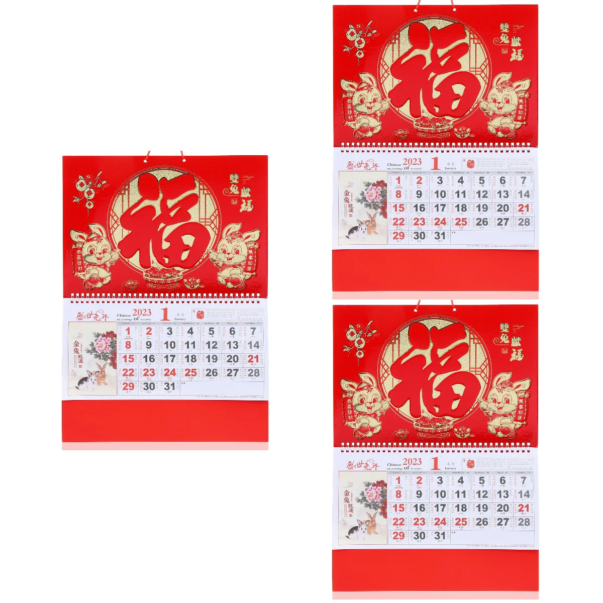 

3x Classic Lunar Date Calendar Year Of The Calendar
