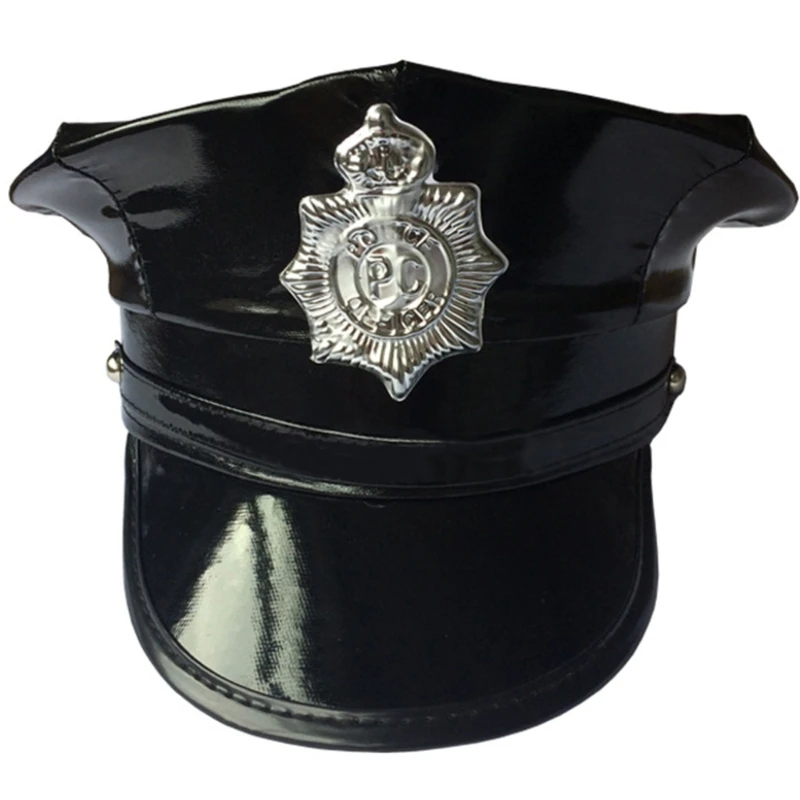 

Головной убор офицера и бейдж, мужской значок, Униформа, головной убор для женщин и мужчин, кепка газетчика, сексуальный Ролевой костюм