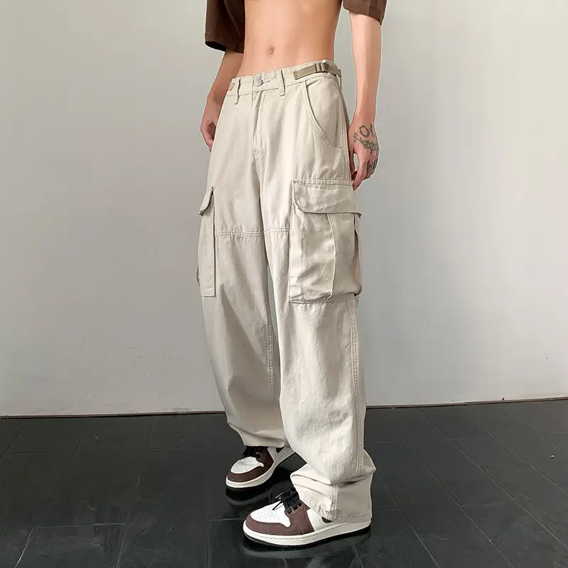 

GODLIKEU Casual Baggy Wide Leg Sweatpants Loose Streetwear Cargo Pants Mens Hippie Joggers Trousers Y2k Clothes