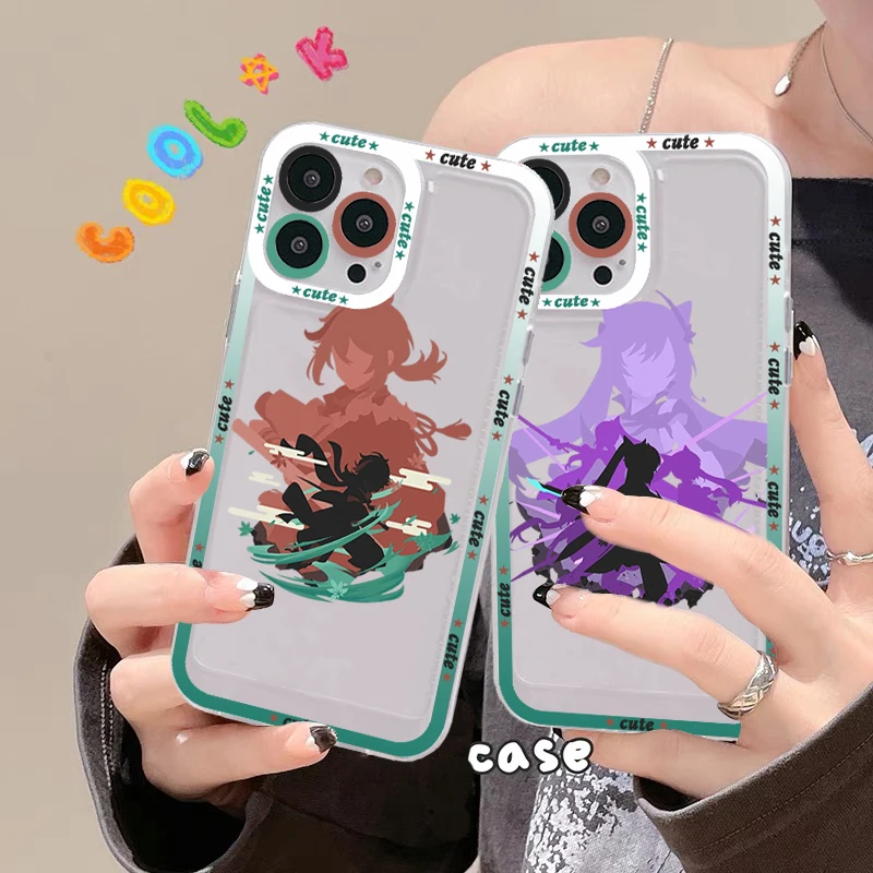 

Genshin impact Anime Phone Case for iPhone 11 12 13 Mini Pro Max 14 Pro Max Case shell