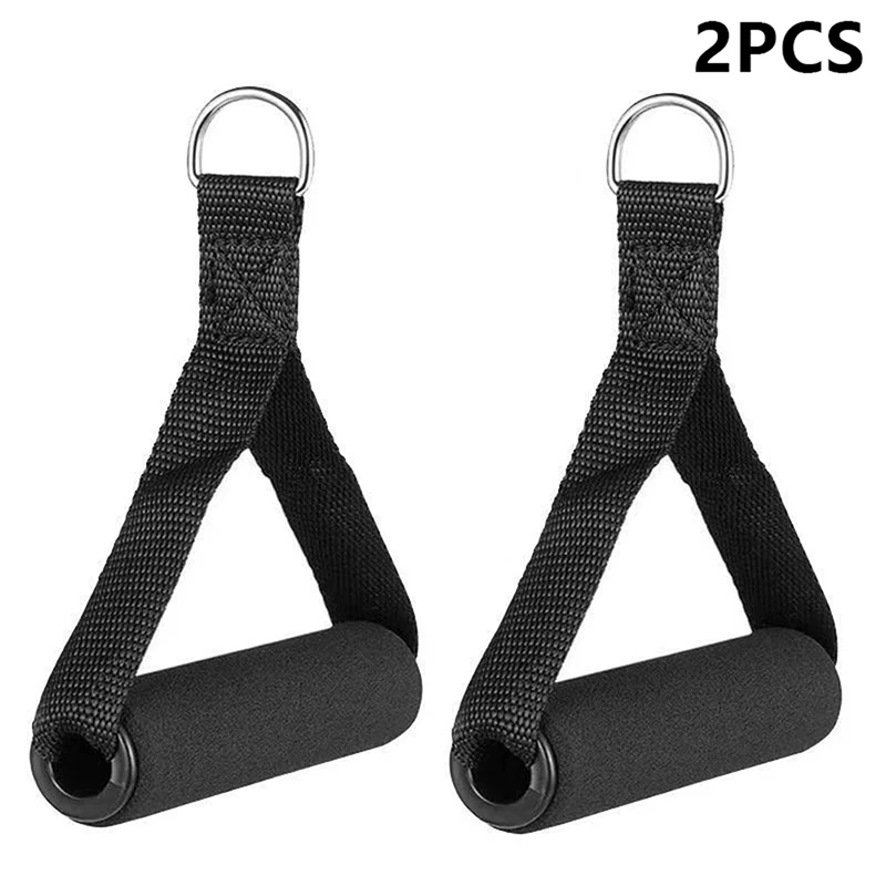 

1 Pair Handle Resistance Bands Foam Replacement Gym Equipment Black For Yoga