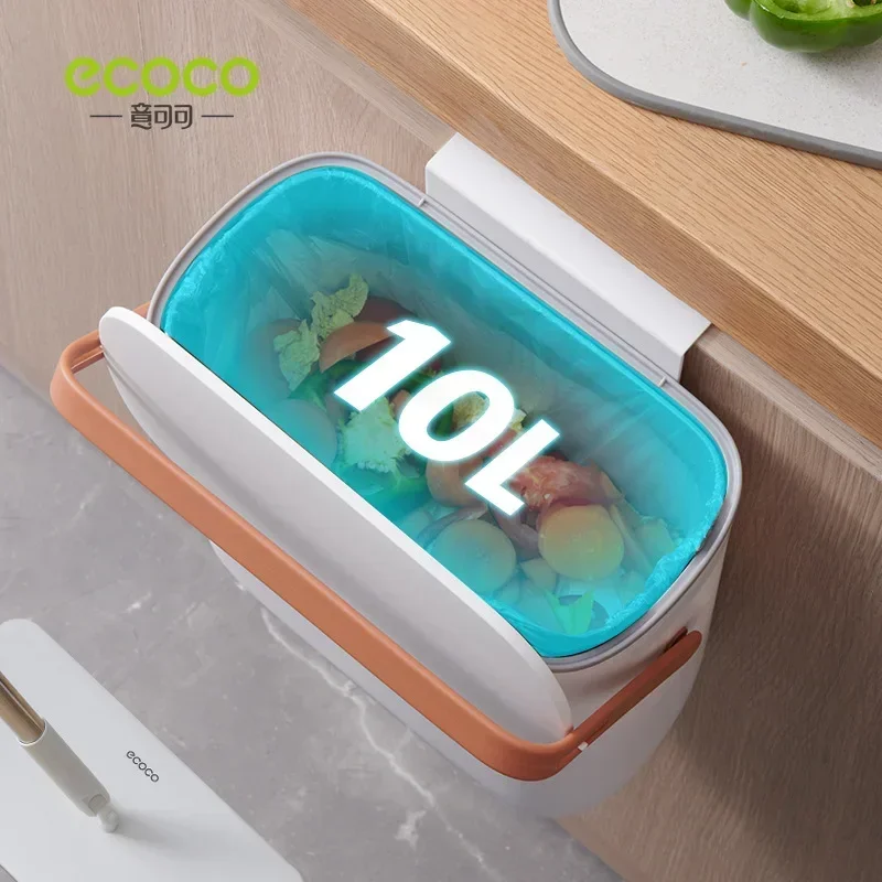 Настенная корзина для мусора ECOCO с крышкой
