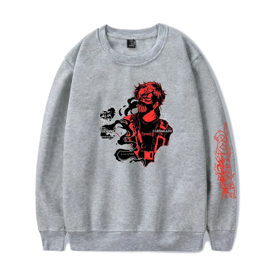 Мужской/женский свитшот с длинным рукавом круглым вырезом |