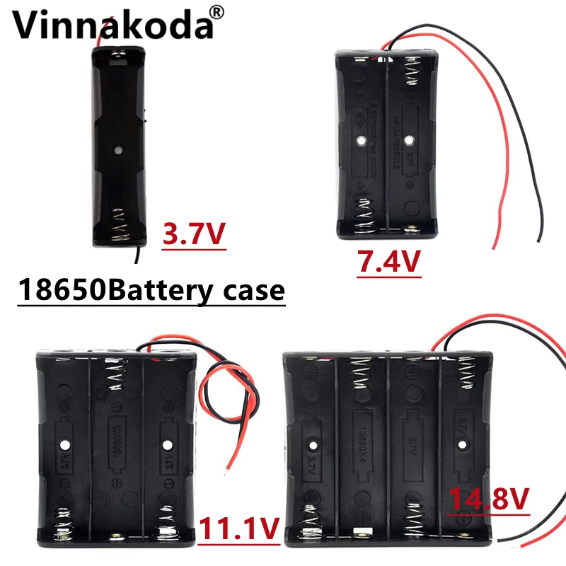 

1 x 2 x 3 x 4 18650 Lead Wire Battery Container Storage Box for 18650 Power Bank