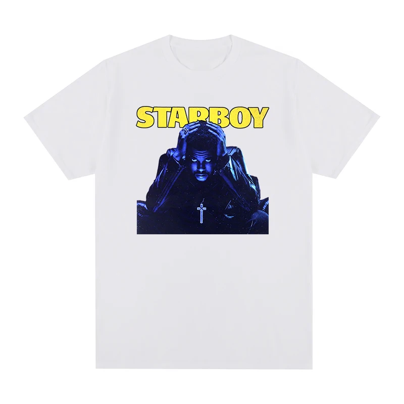 

The Weeknd starboy 90s Vintage Casual Oversize Black Men T shirt New TEE TSHIRT Womens tops