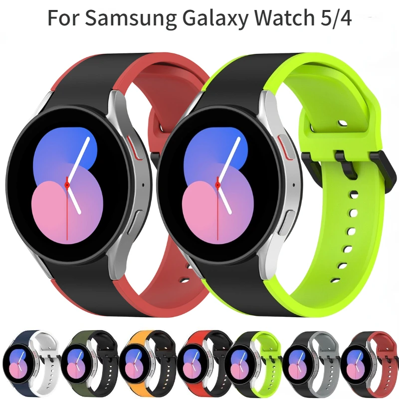 

No Gap Silicone Strap For Samsung Galaxy Watch 5/4 5 Pro 40mm 44mm 45mm Sports Bracelet Wristband Watch 4 Classic 46mm 42mm Belt
