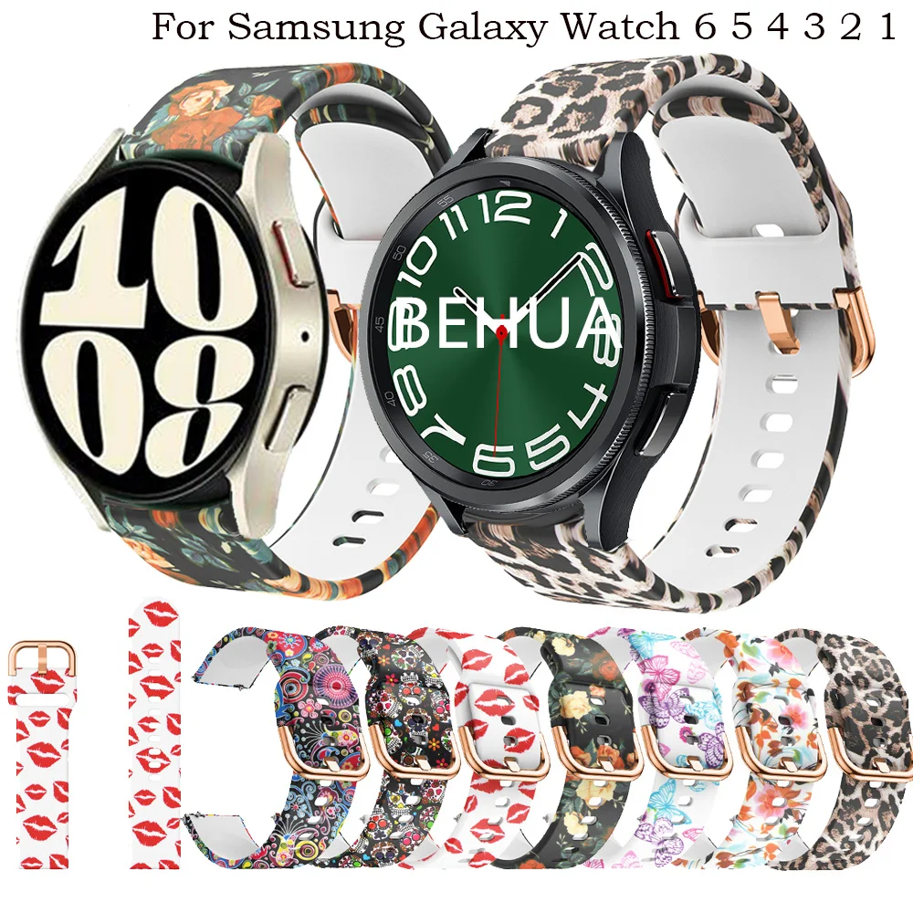 

Ремешок силиконовый для Samsung Galaxy Watch 6 5 pro/4/Classic/47 мм 43 мм, умный Браслет для Active Band, Galaxy 6 5 44 мм 40, 20 мм