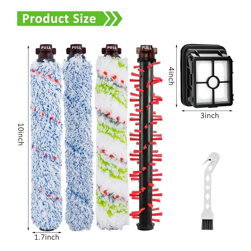 Replacement Spare Parts Accessories For Bissell Crosswave 2306A &amp 1785 Series Vacuum Filter 1866 Multi-Surface Brush Roll 1868