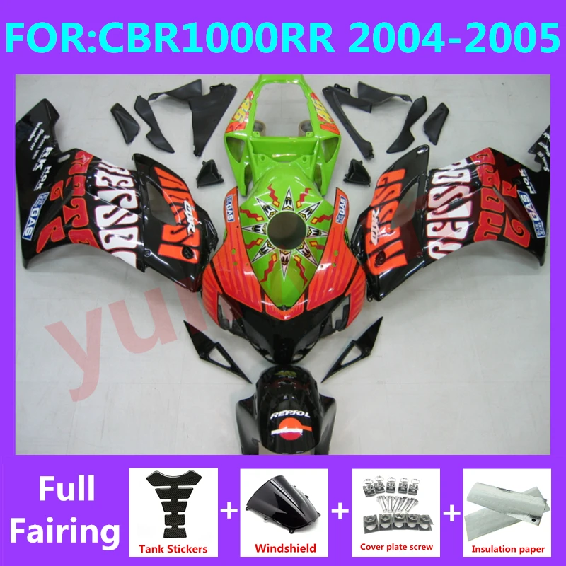 

NEW Abs Motorcycle Whole Fairings kit fit for CBR1000RR CBR1000 04 05 CBR 1000RR 2004 2005 Bodywork full Fairing set repaol