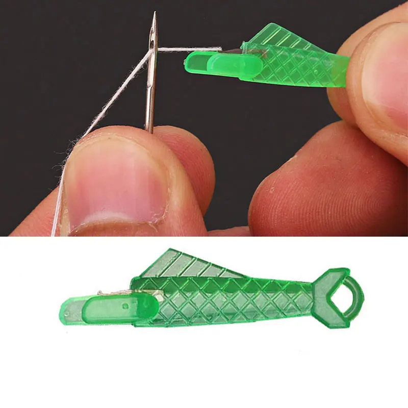 

2pcs Fish Type Needle Threader Sewing Machine Needle Threader Needle Changer Quick Threader Sewing Accessories New Simple