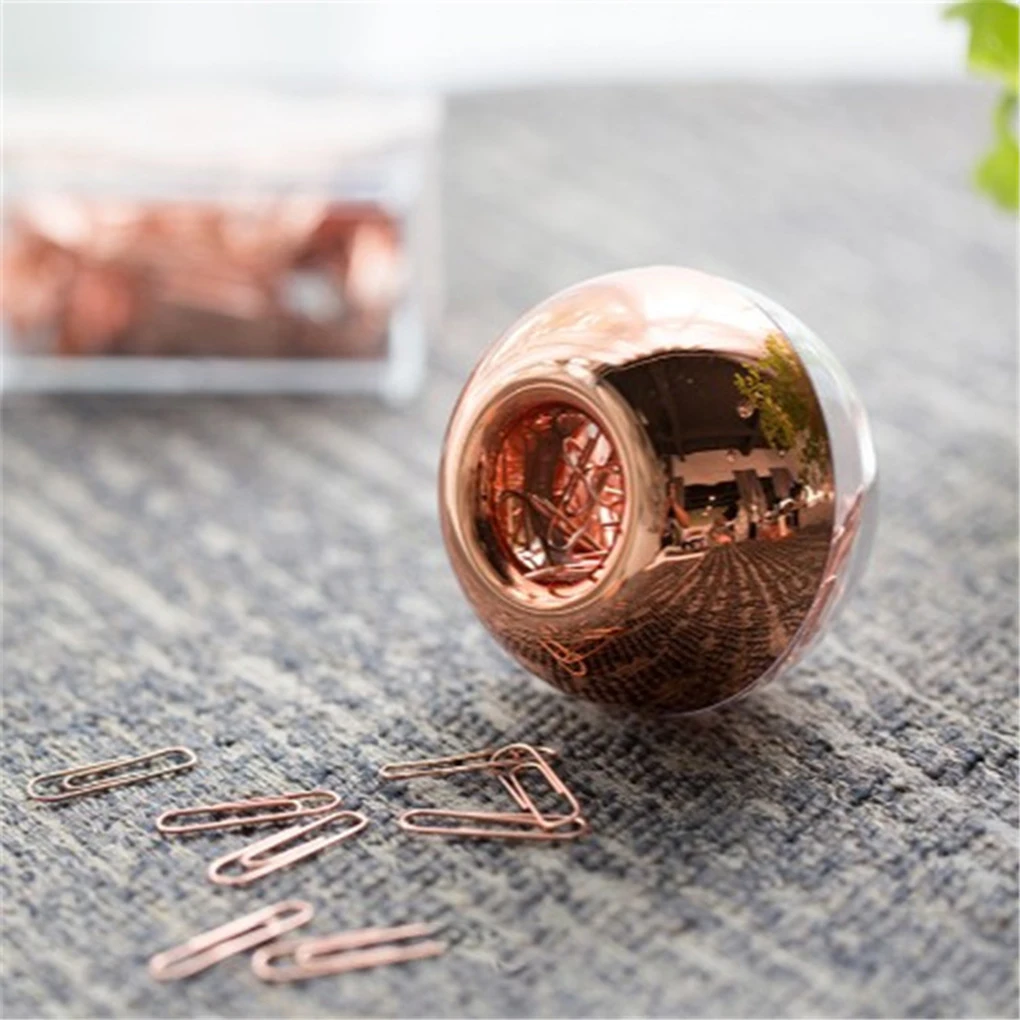 

Round Paper Clips Paperclips Transparent Dispenser Holder