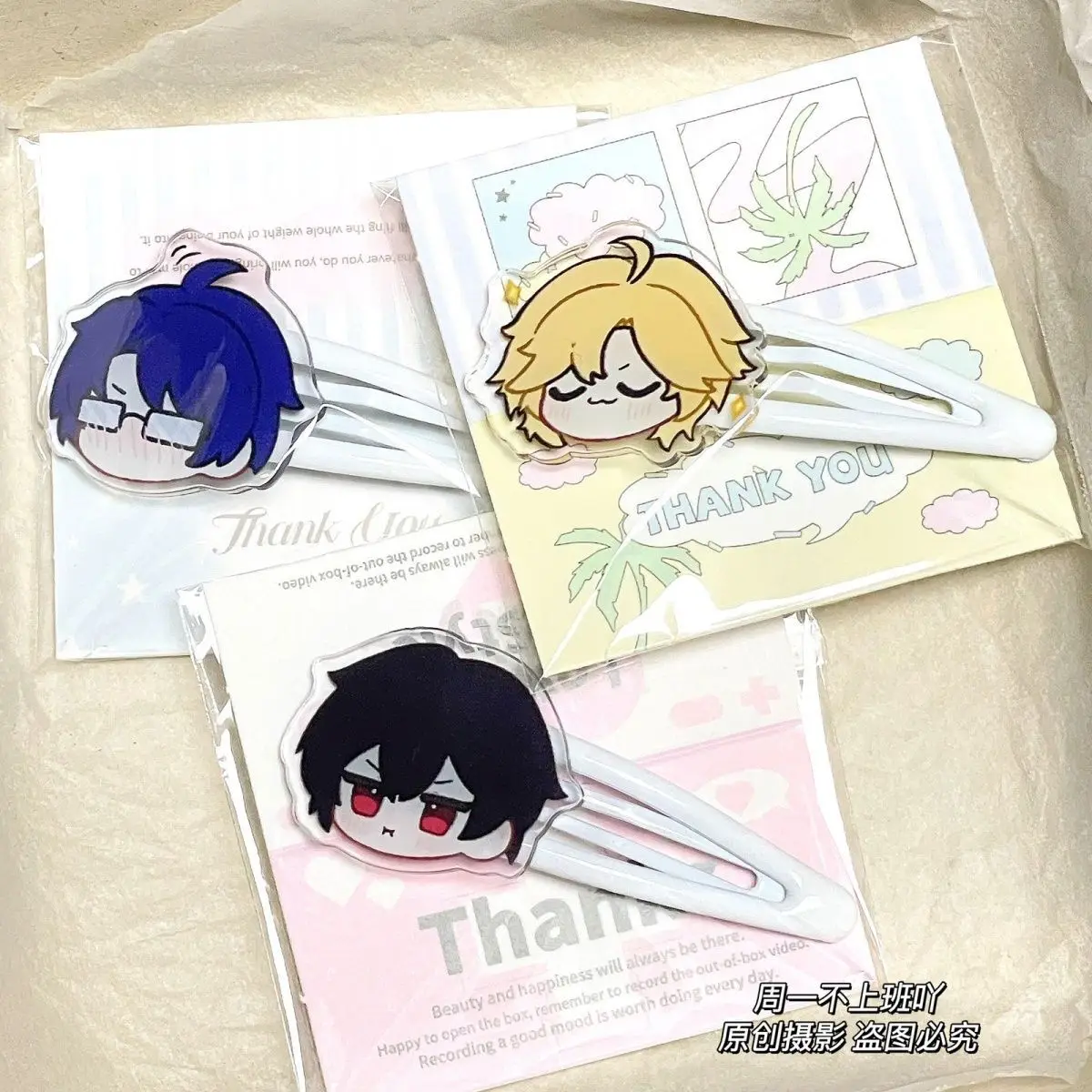 5 шт. на все времена Ayn Al kama Rorschach Q версия мультяшная челка клип милый головной убор