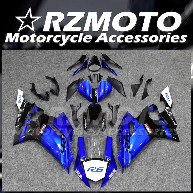

4Gifts New ABS Fairings Kit Fit For YAMAHA YZF-R6 R6 2017 2018 2019 2020 2021 2022 17 18 19 20 21 22 Bodywork Set Blue Black