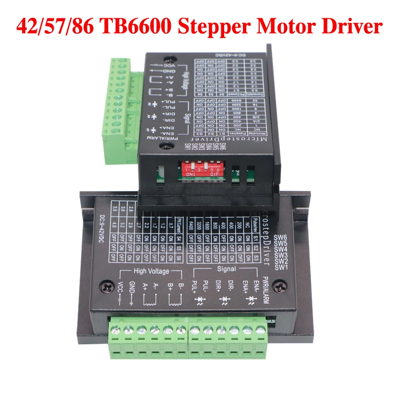 

Upgrade TB6600 Stepper Motor Driver 42/57/86 Nema 23 34 Nema17 32 Segments 4.0A 42VDC For 3D CNC Wood Router Engraving Machine