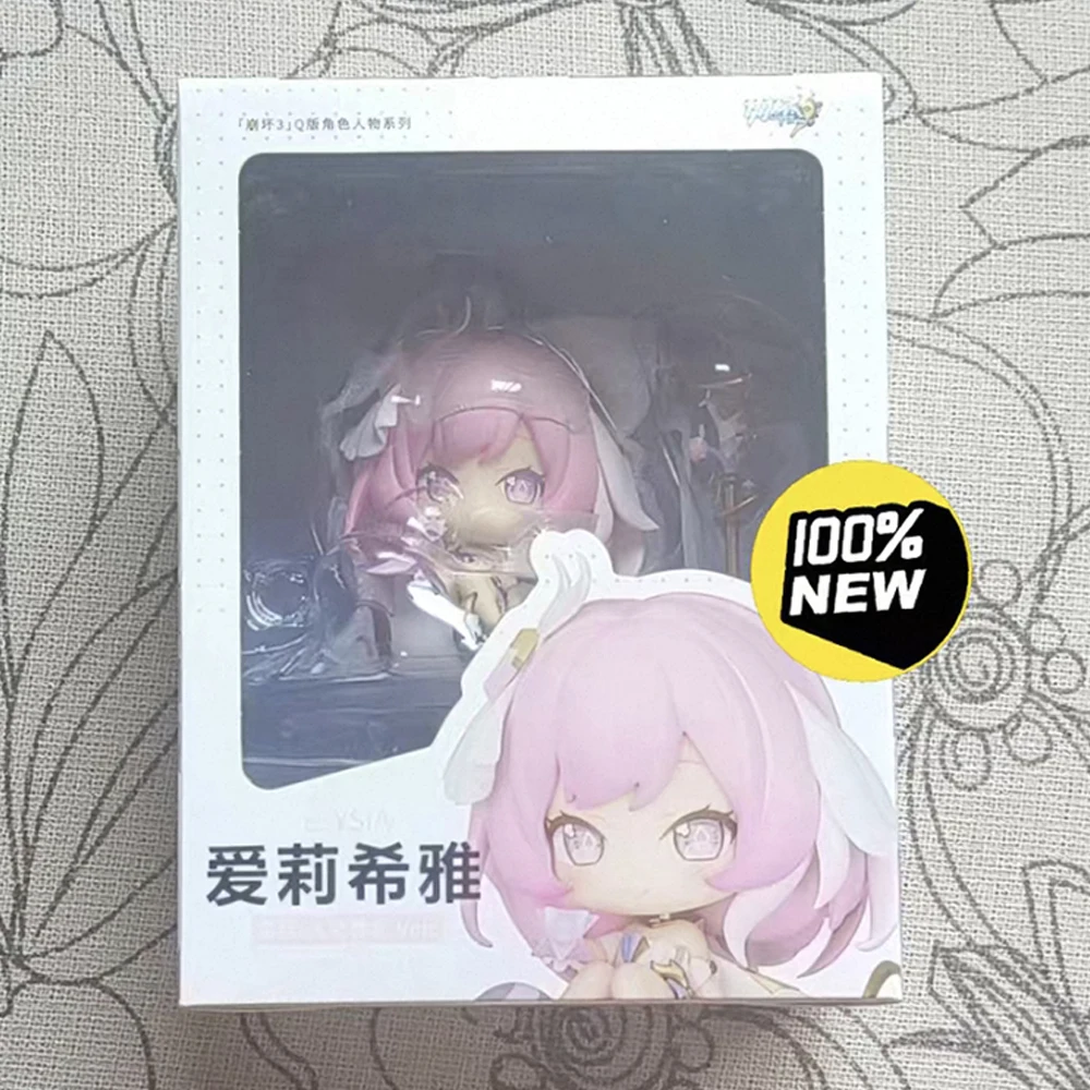 Фото В наличии оригинальная модель miHoYo Honkai Impact 3 Elysia Q, аниме-фигурка, коллекционная игрушка, подарок для девочек. №1