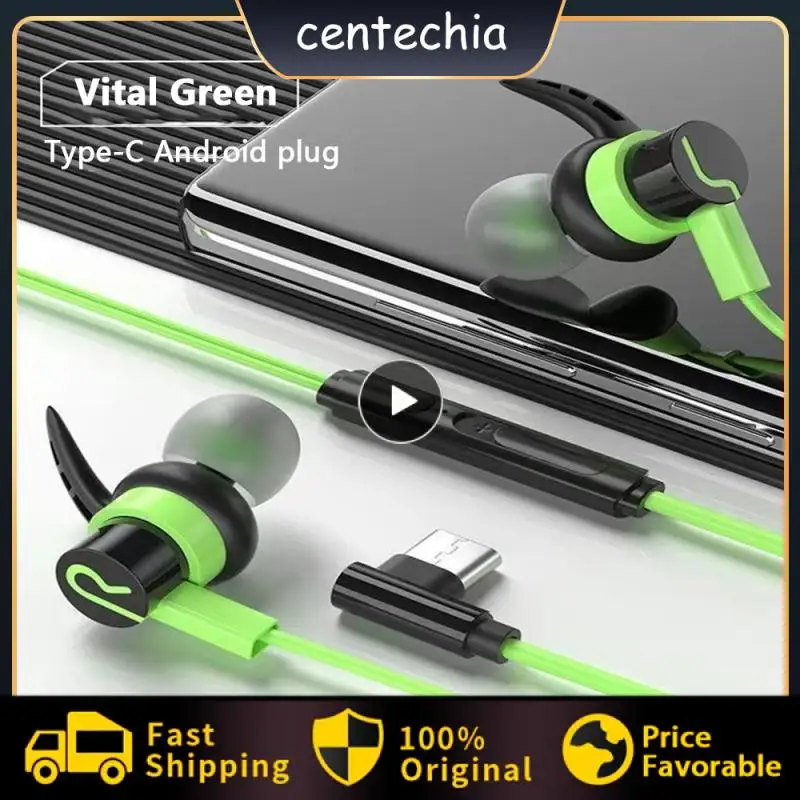 

Wired Headset With Microphone Corrosion Resistant 3.5mm Gaming Headset Music Headphones Type-c Flat In-ear Ordinary Headphones