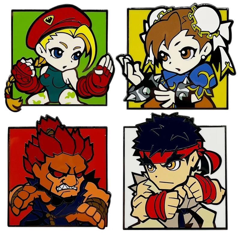 Japanese Fighting Street  Games Badges On Backpack Lapel Pins Enamel Pin Brooch For Coat Pines Women Jewelry Toys Gift