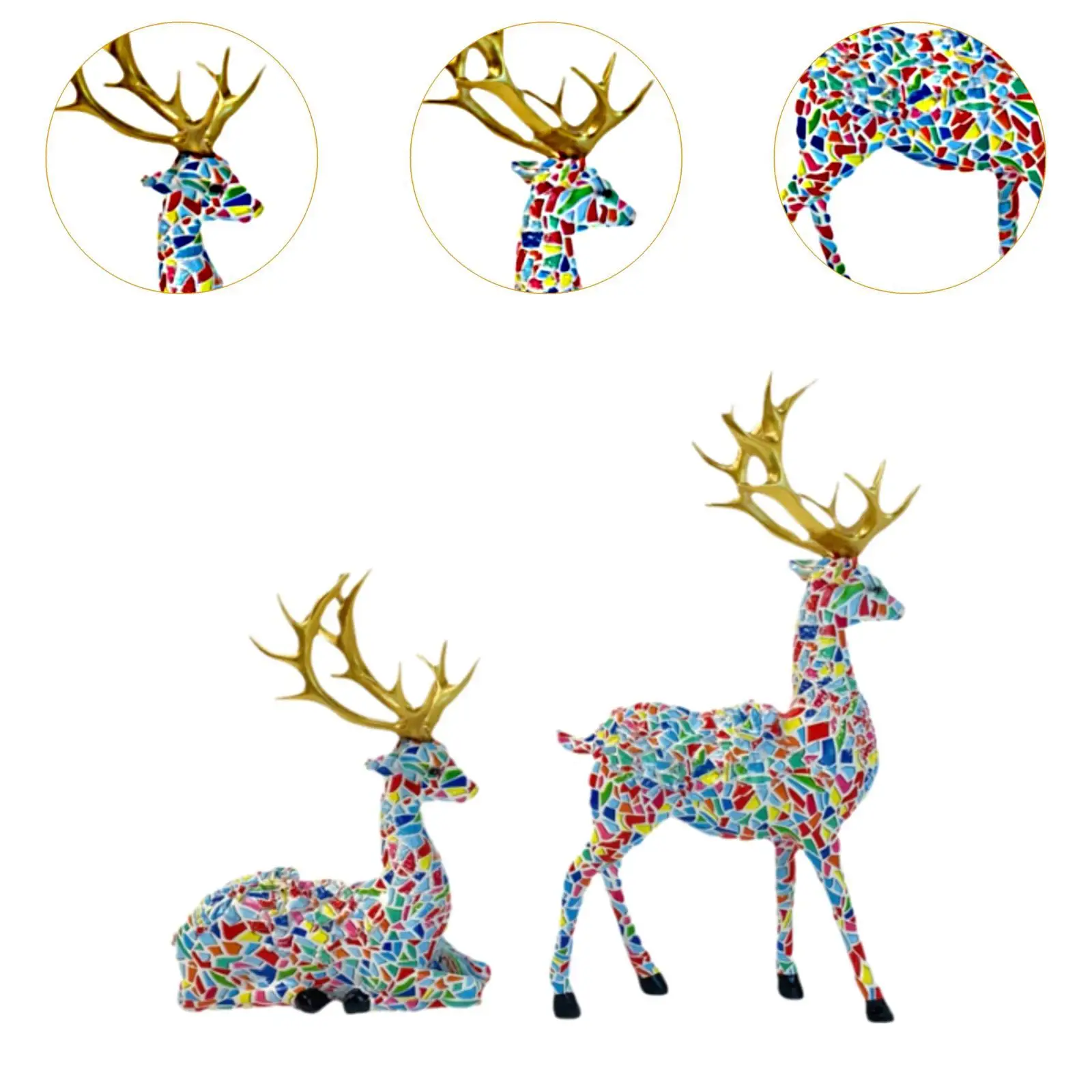 2x статуя оленя из смолы фигурка на Новый год свадьбу День святого Валентина