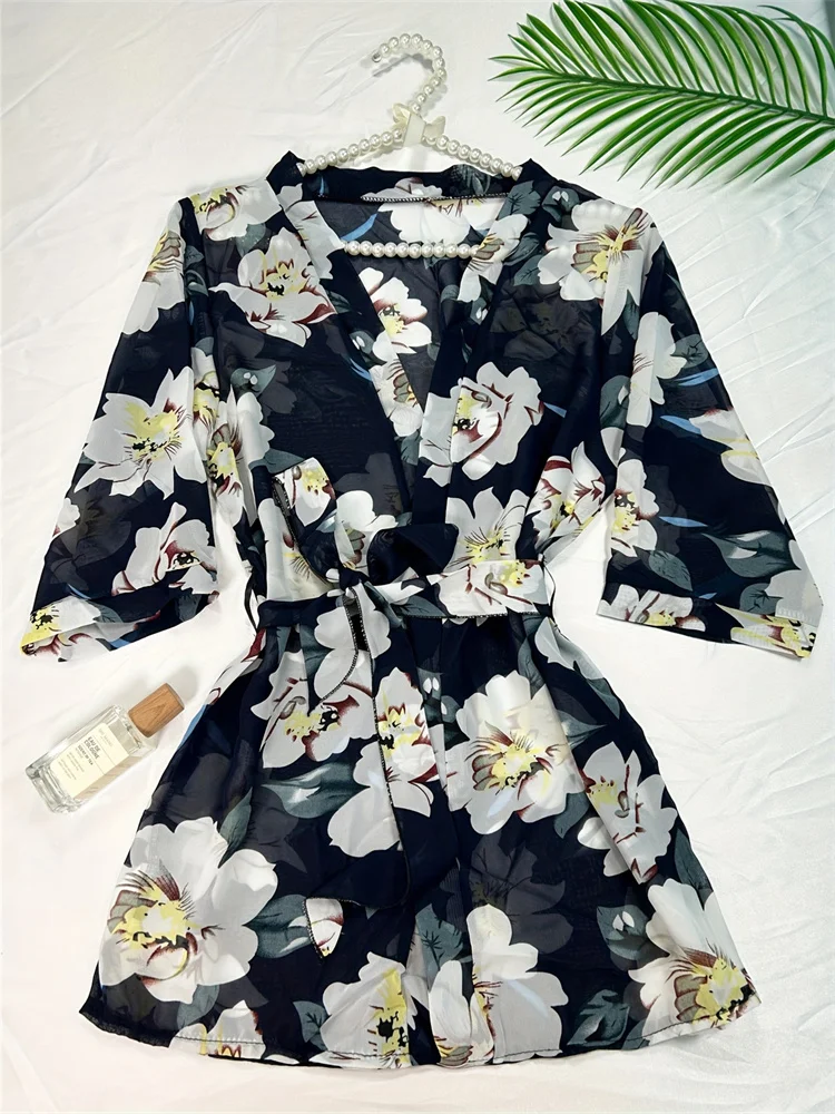 Ночная рубашка Shifon Sfy836 с цветочным принтом для взрослых и женщин