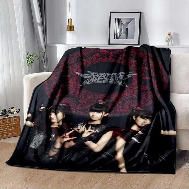 

Babymetal combination warm printed blanket, office lounge sofa blanket, flannel household blanket multifunctional blanket