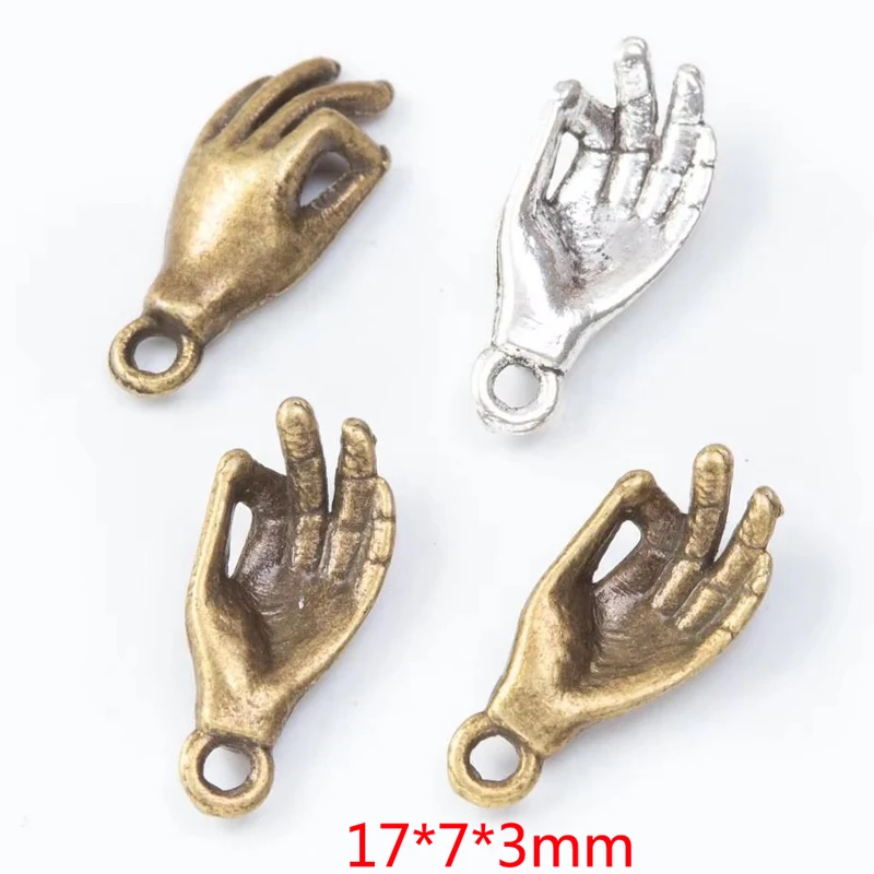 100 шт. 17*7 мм сплав ретро синие ювелирные изделия религиозные верующие ожерелье Diy