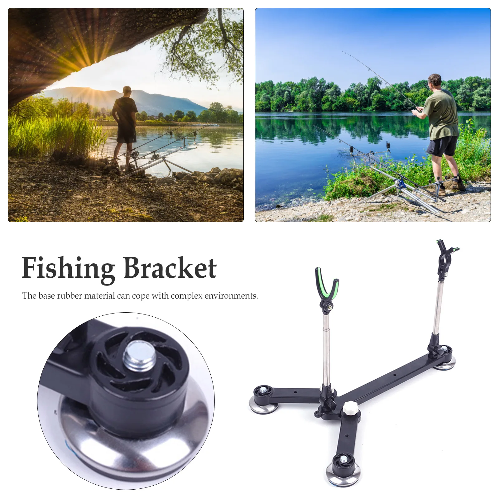 

Fishing Bracket Durable Adjustable Rod Floor Stand Holder Carp Fishing Accessories