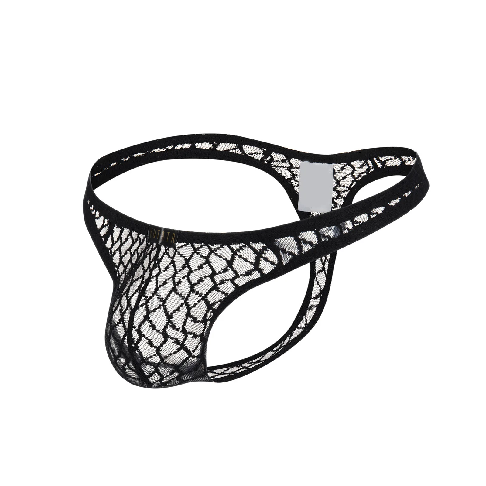 

Мужские трусы стринги, сетчатые, черные, прозрачные, с мешочком, сексуальное нижнее белье для геев