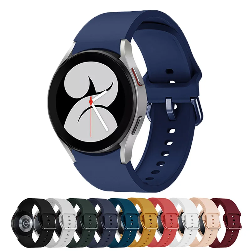 

20mm Silicone For Samsung Galaxy Watch 4 strap 44mm 40mm smartwatch Ridge Sport Bracelet Galaxy Watch 4 classic 46mm 42mm band