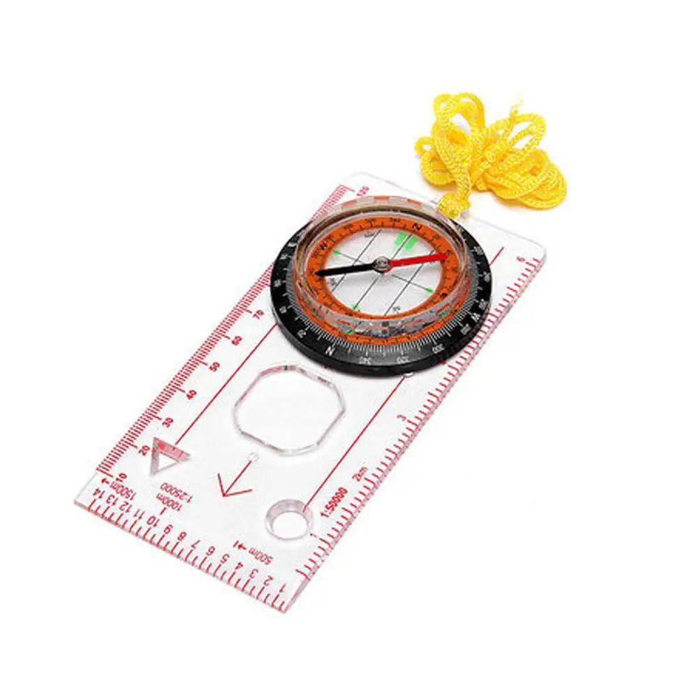 

Professional Portable Magnifying Compass Ruler Scale Scout Hiking Camping Boating Orienteering Map Dropship