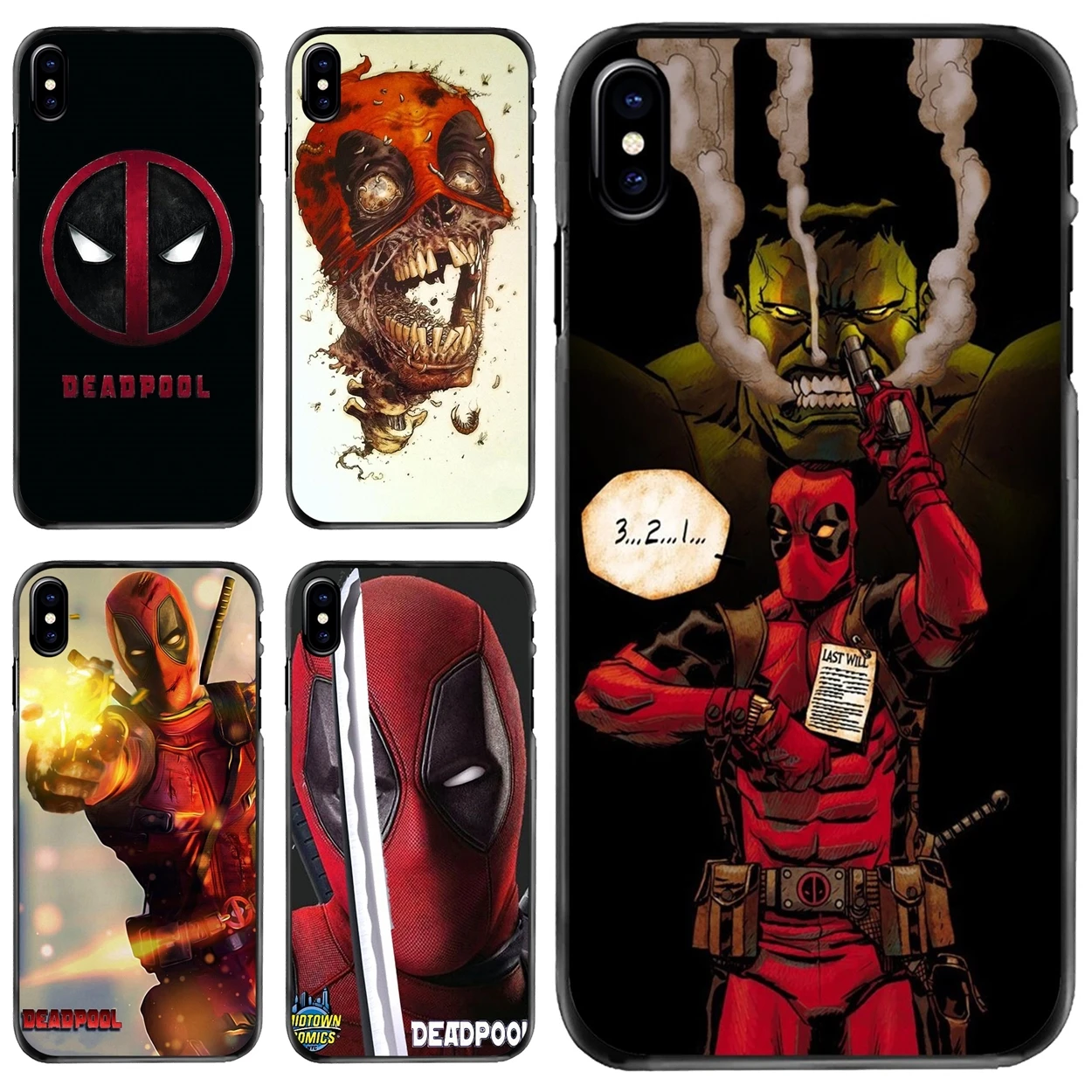 

Hard Case Cover For iPhone 11 12 13 14 Pro MAX Mini 5 5S SE 6 6S 7 8 Plus 10 X XR XS New Art Marvel Avengers Superhero Deadpool