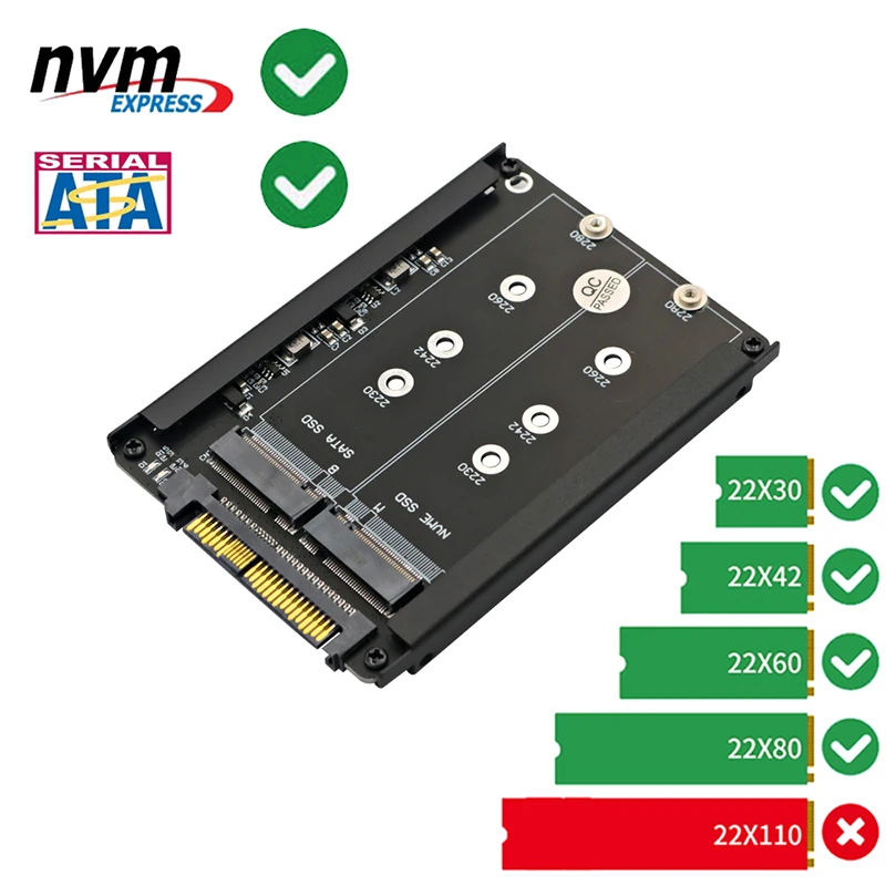 Металлическая подставка с M.2 на U.2 SSD-адаптер + анклавная розетка NVMe M2 SATA SSD PCI-e U2