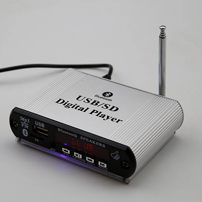 Автомобильный мини-усилитель MOOL 12 В USB цифровой светодиодный SD аудио усилитель MP3