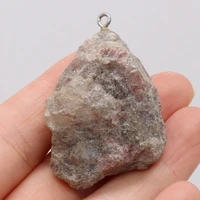 tourmaline natural gem rough crushed stone irregular pendant craft charms for jewelry makingdiy necklace accessories gift20 30mm